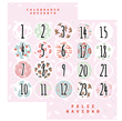 Stickers Adviento Rosa 24u